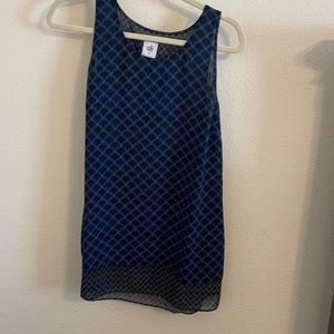 Cabi sleeveless top. Style 3783 navy